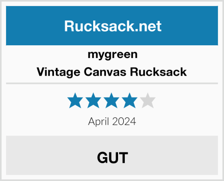 mygreen Vintage Canvas Rucksack Test