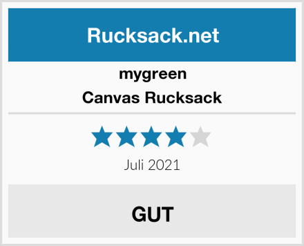 mygreen Canvas Rucksack Test