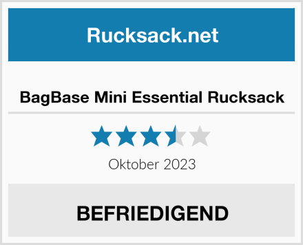  BagBase Mini Essential Rucksack Test