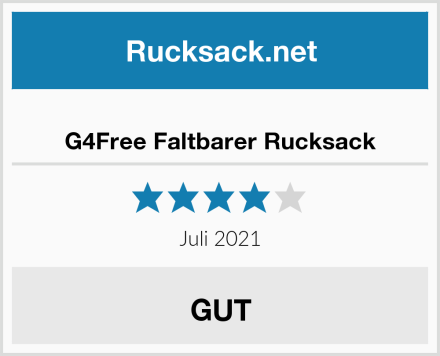  G4Free Faltbarer Rucksack Test