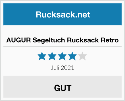  AUGUR Segeltuch Rucksack Retro Test