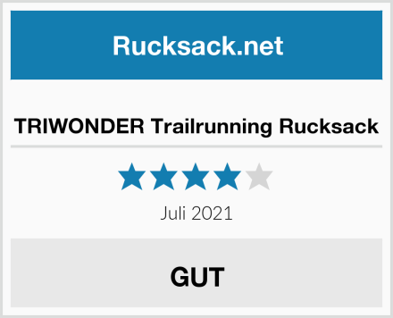  TRIWONDER Trailrunning Rucksack Test