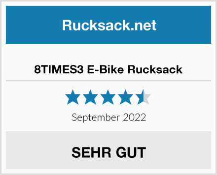  8TIMES3 E-Bike Rucksack Test
