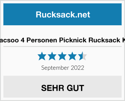 Kacsoo 4 Personen Picknick Rucksack Kit Test