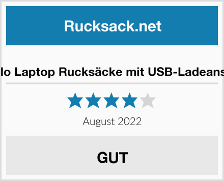  marcello Laptop Rucksäcke mit USB-Ladeanschluss Test