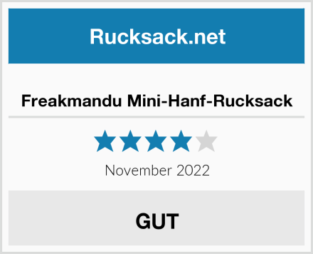  Freakmandu Mini-Hanf-Rucksack Test