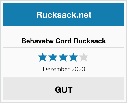  Behavetw Cord Rucksack Test