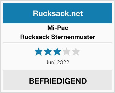 Mi-Pac Rucksack Sternenmuster Test