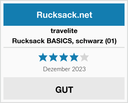 travelite Rucksack BASICS, schwarz (01) Test