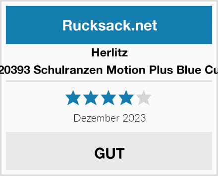 Herlitz 50020393 Schulranzen Motion Plus Blue Cubes Test