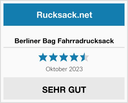  Berliner Bag Fahrradrucksack Test
