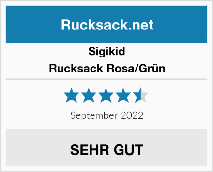 Sigikid Rucksack Rosa/Grün Test