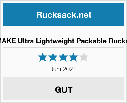  ZOMAKE Ultra Lightweight Packable Rucksack Test