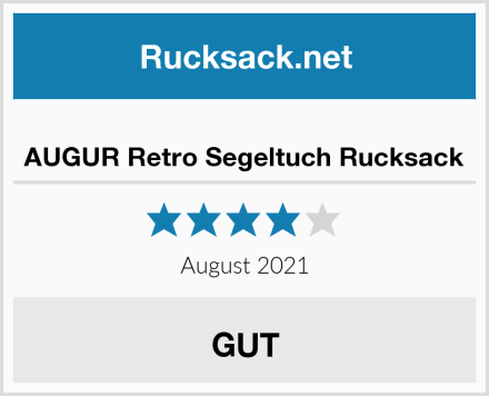  AUGUR Retro Segeltuch Rucksack Test